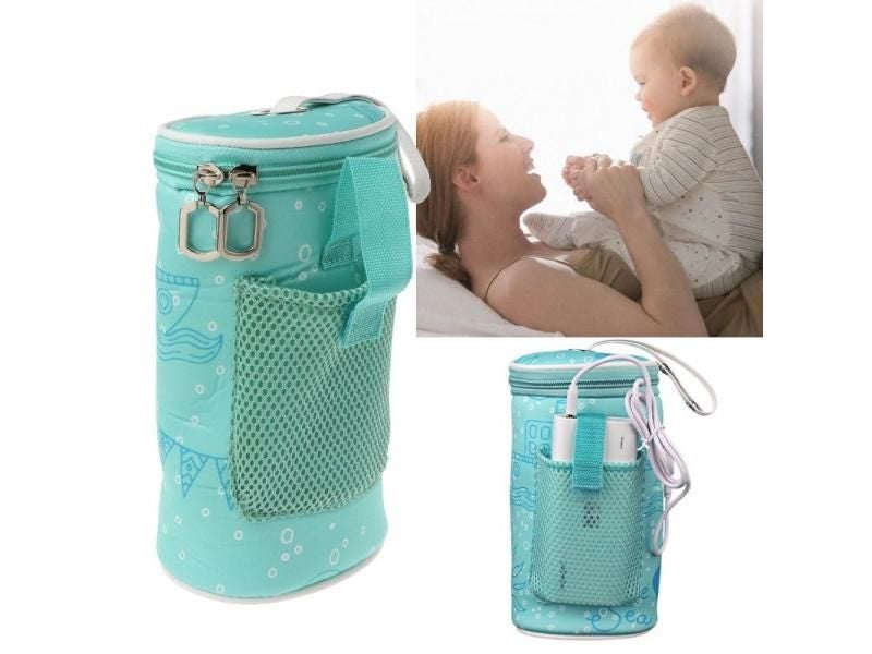 USB Baby Bottle Warmer Heater Insulated Bag Travel Cup For Newborn Carousel 2