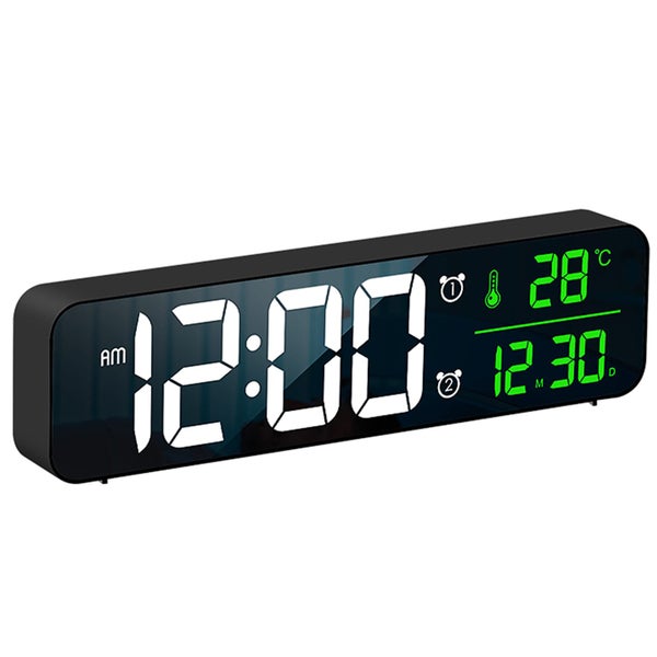 TODO LED Digital Alarm Clock Temperature Music Alarm USB Power Wall Clock - B... Carousel 1