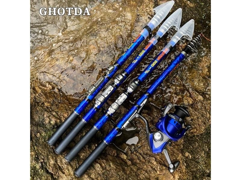 GHOTDA Telescopic Rock Fishing Rod High Quality 1.5m-3.0m carbon