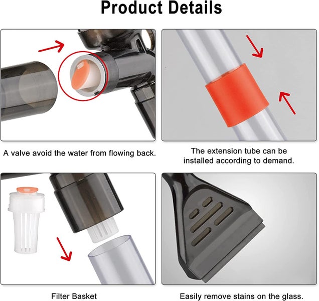 3 In 1 Fish Tank Sand Cleaner Kit Siphon Vacuum Cleaner Carousel 2