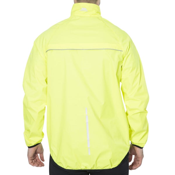 Trespass Mens Retract Hi-Vis Reflective Waterproof Packaway Jacket - Yellow Carousel 2