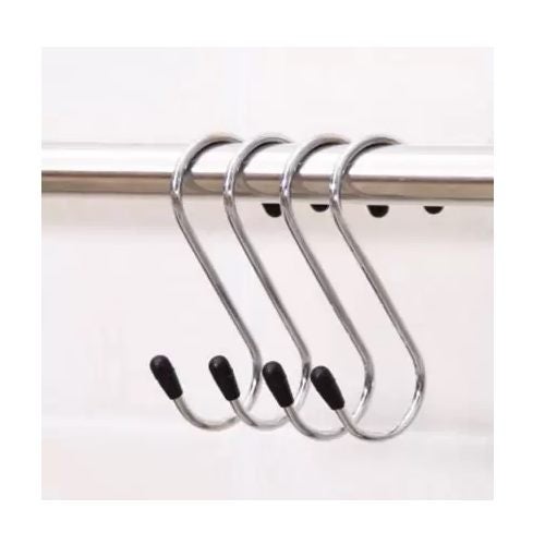 Stainless Steel S Hooks Hangers 4 Pcs 8.5 x 3.5 cm / S HOOK Carousel 1
