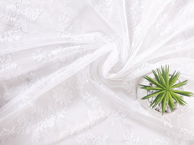 130cm Round PVC Table Cloth Tablecloth with Lace Lining White Lace Edge Carousel 5