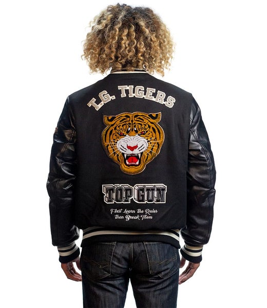 Top Gun Tiger Varsity Jacket Black Carousel 1