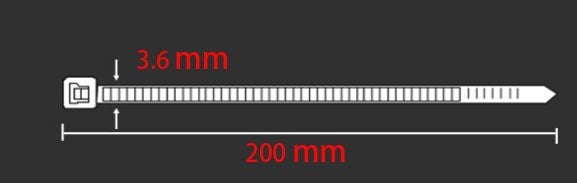 Black Cable Ties 4X250 mm 500 Pcs/ 2 Bag Carousel 2