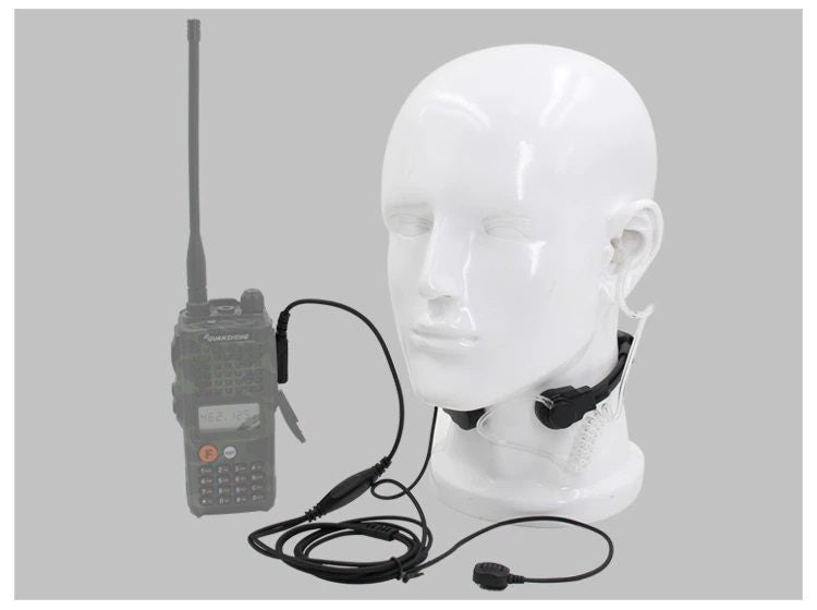 Baofeng 2-Pin Cycling Throat Microphone / Acoustic Earpiece Carousel 2