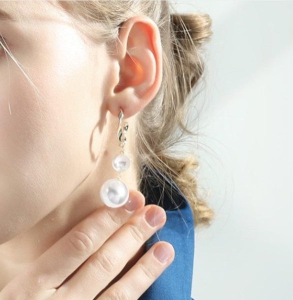 Studs Hoop Earrings Pearls Yellow Gold-plated Earrings Carousel 2