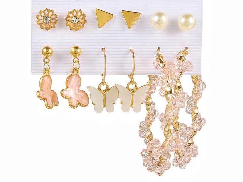 Earrings Studs Hoop Earrings 6 Set Carousel 1