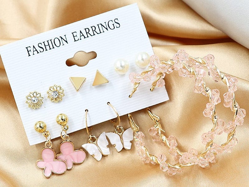 Earrings Studs Hoop Earrings 6 Set Carousel 2