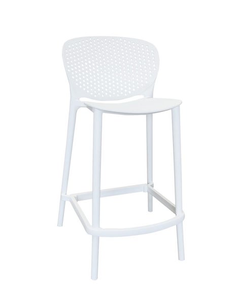 Sonnet Barstool 65cm by Ennio Mirrino - White - Zuca Carousel 1