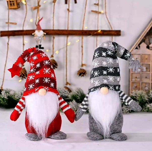 Snowflake Christmas Gnome - Grey. Carousel 3