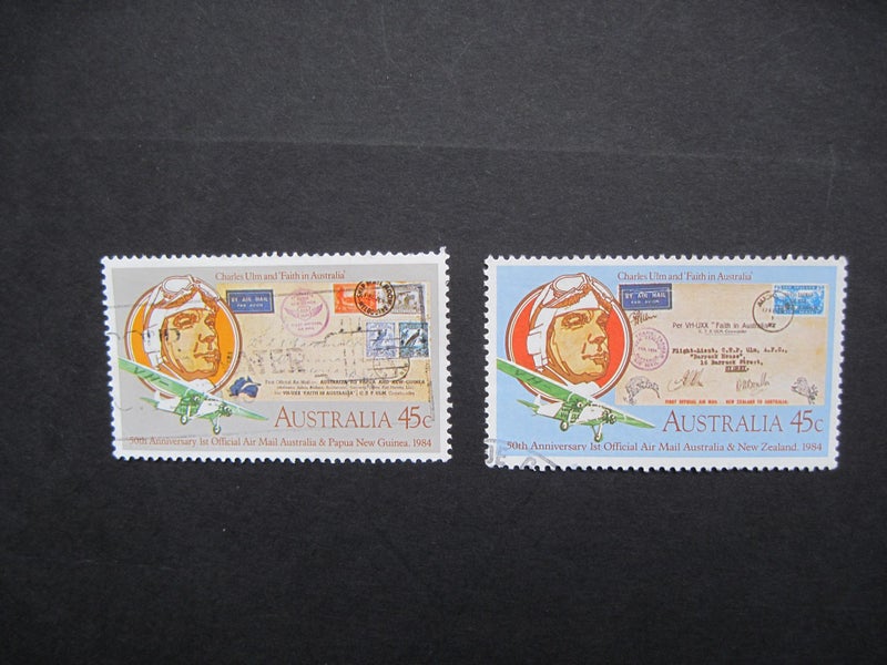 Australia Anniversary Airmail (797) 1984 2 used stamps Carousel 1