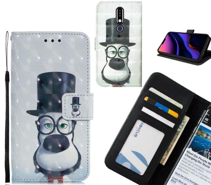 Nokia 8.1 Plus Case Leather Wallet Case 3D Pattern Printed Carousel 1