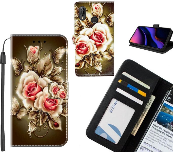 Huawei nova 3e case leather wallet case printed ID Carousel 1