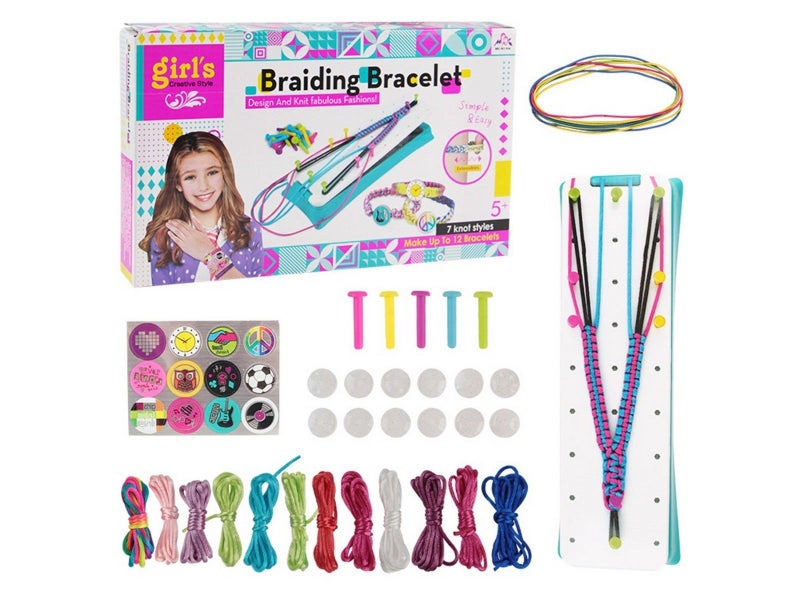 Girls DIY Braiding Bracelet Set Charm Bracelet Making Kit Jewellery Making Kit Carousel 1