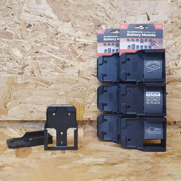 StealthMounts BLACK BATTERY MOUNT FOR RIDGID AND AEG 18v - 6 Pack Carousel 2