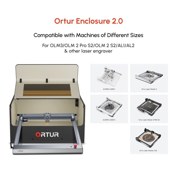 ORTUR ENCLOSURE 2.0 FOR ALL LASER ENGRAVING MACHINES Carousel 2