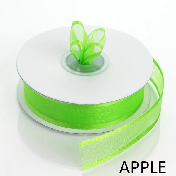 Satin Edged Organza Ribbon 2.2cm wide x 22metres - 25 colours Carousel 2