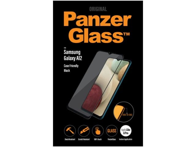 PanzerGlass Glass Screen Protector Samsung Galaxy A12 Case Friendly - Black Carousel 2