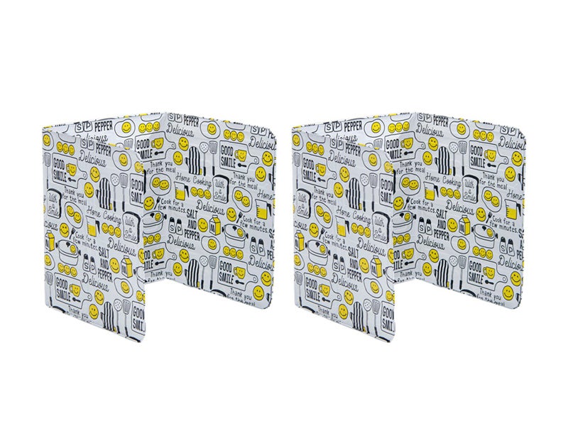 2 X Kitchen Cooking Anti Splatter Oil Splash Shield Guard Yellow Carousel 5
