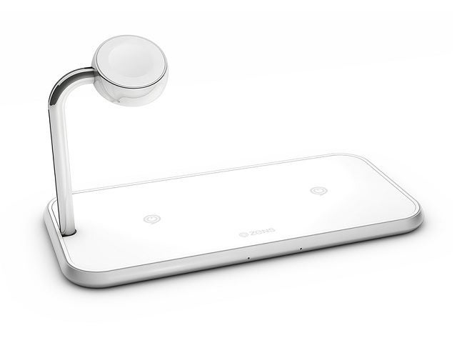 ZENS Aluminium Dual Wireless Charger + Watch 10W Carousel 2