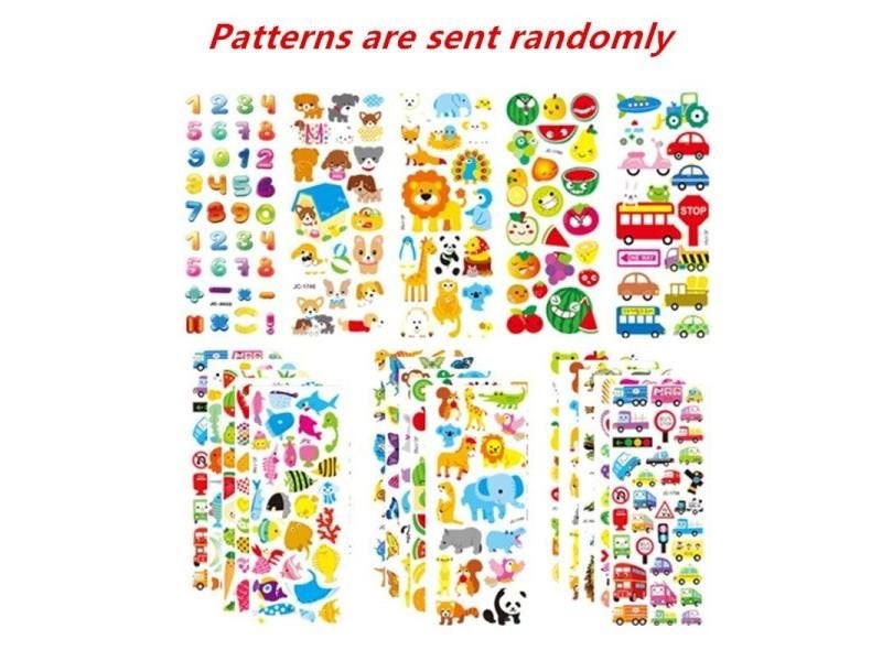 20 Sheets 3D Stickers For Kids Toddlers 500 Puffy Stickers Variety Pack For Carousel 1