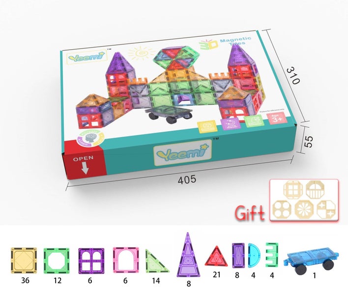 Magnetic Tiles 120pcs set - Reinforced by Rivets Carousel 1