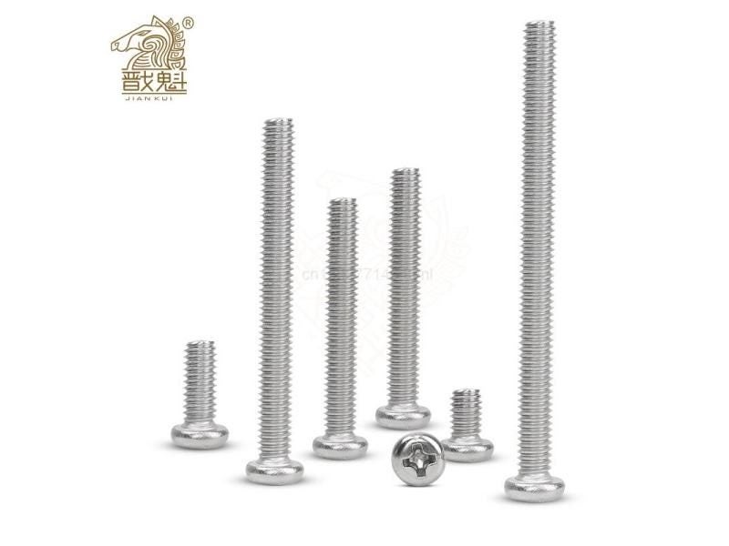 100Pcs M1 M4 DIN7985 GB818 304 Stainless Steel Cross Recessed Pan Head Screws Carousel 2
