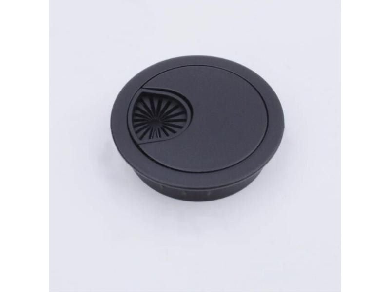 1pcs Zinc Alloy Round Table Wire Hole Covers Outlet Port PC Computer Desk Carousel 1