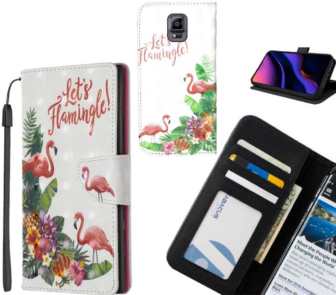Galaxy Note 4 Case Leather Wallet Case 3D Pattern Printed Carousel 1