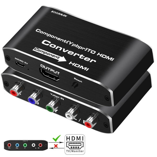 5 RCA Ypbpr component to HDMI HDTV video audio converter Carousel 1