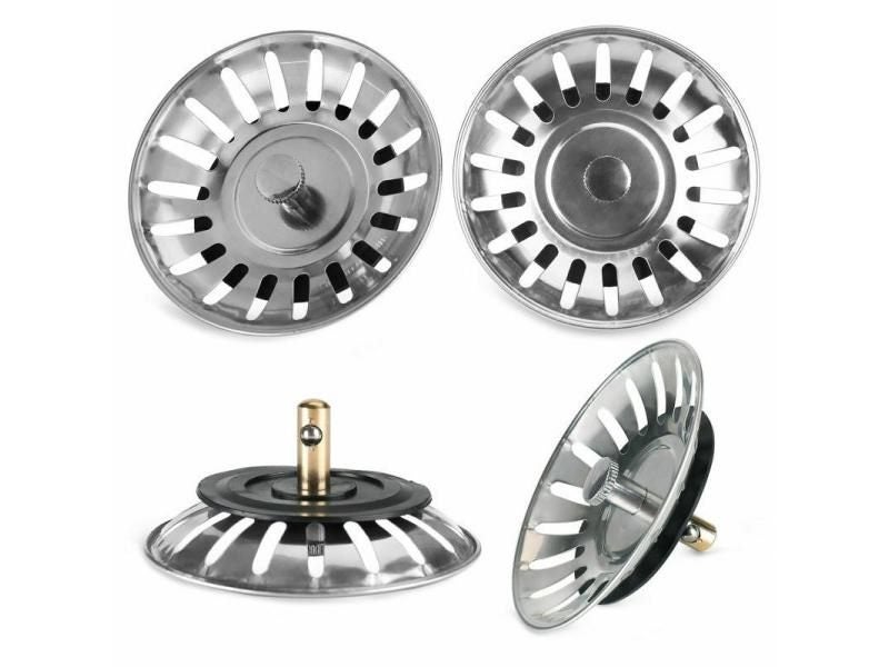 Stainless Steel Kitchen Bathroom Sink Strainers Waste Plugs Carousel 2