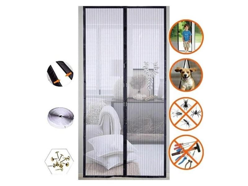 New Magnetic Screen Door Curtain Anti-Mosquito Net Fly Insect Screen Mesh Carousel 2