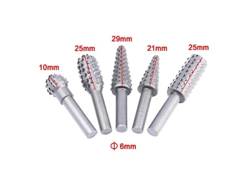 6PCS HSS Rotary Multi Tool Burr Router Bit For Dremel Carousel 1