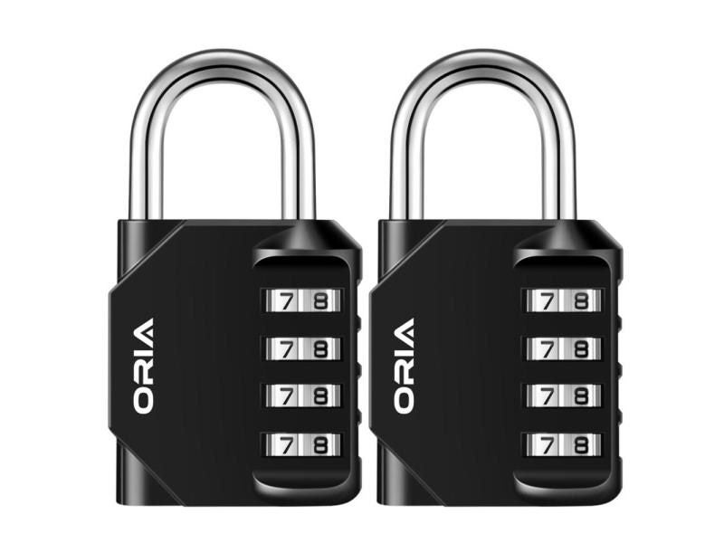 ORIA 2PCS 4 Digit Password Padlock Waterproof Outdoor For Door Suitcase Etc. Carousel 2