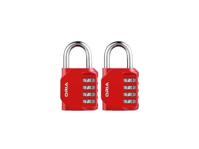 ORIA 2PCS 4 Digit Password Padlock Waterproof Outdoor For Door Suitcase Etc. Carousel 1