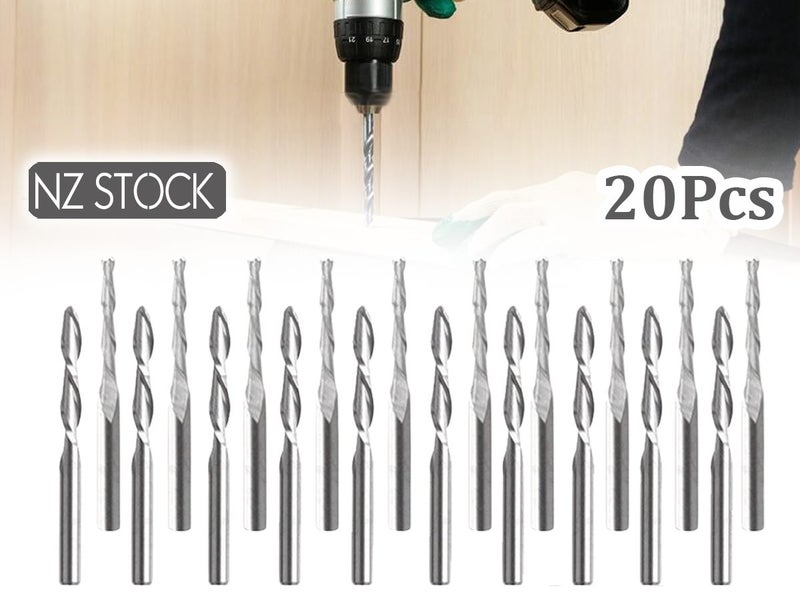 End Mill Set Router Bits 20Pcs Clearance - Clearance Carousel 1