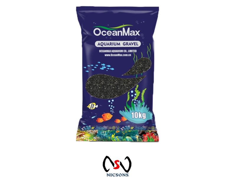 Ocean Max Aquarium Gravel 10kg Black 4-6mm Carousel 1