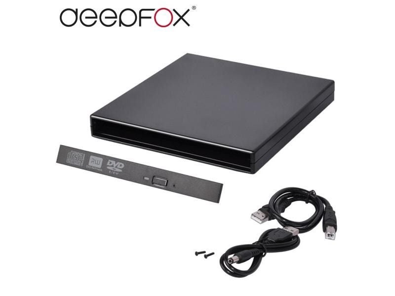 12.7mm USB 2.0 External DVD/CD-ROM Case For Laptop Desktop PC Optical Disk Carousel 1