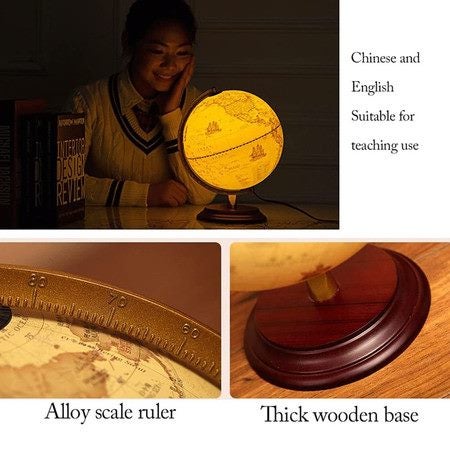 Earth Geography Globe With LED light Carousel 8
