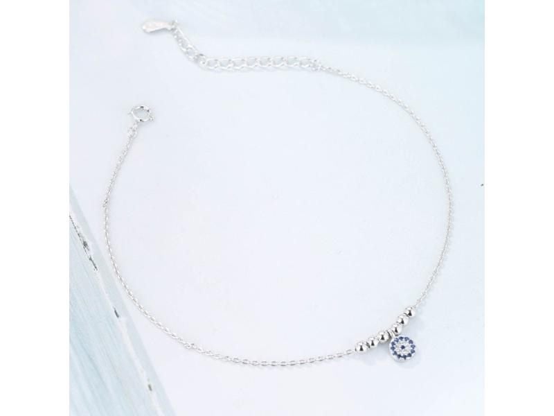 Summer 925 Sterling Silver Chain Anklets For Women Beach Party Foot Jewelry Carousel 2