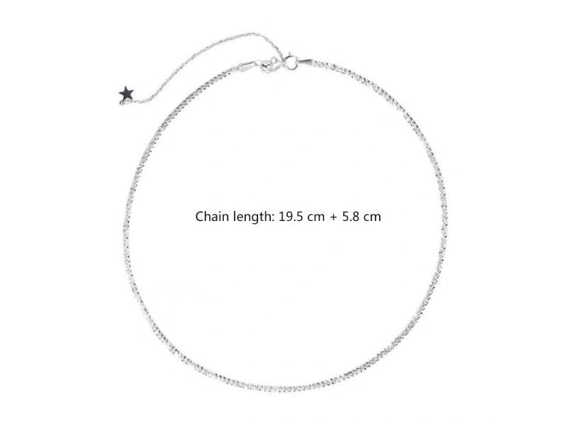 XIYANIKE Silver Sparkling Single Anklet For Women Summer Party Jewelry Carousel 1