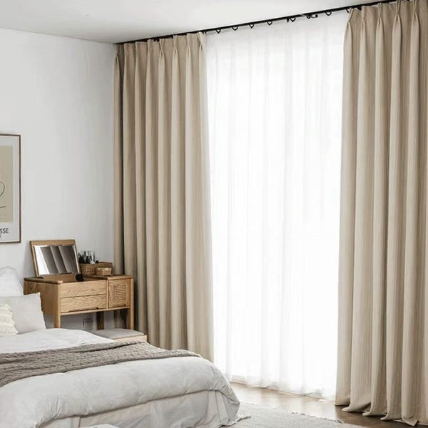 Brown 90% Blackout Curtains Drapes Crumpled Fabric Eyelet Large 200x220 R03 Carousel 9