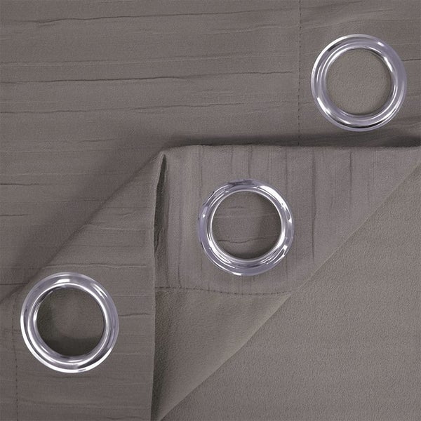 Brown 90% Blackout Curtains Drapes Crumpled Fabric Eyelet Large 200x220 R03 Carousel 2