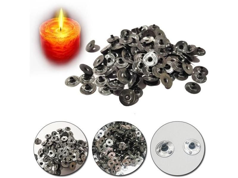 100Pcs/lot Craft DIY Metal Candle Wick Sustainers Carry Holders Tabs Tool Carousel 1