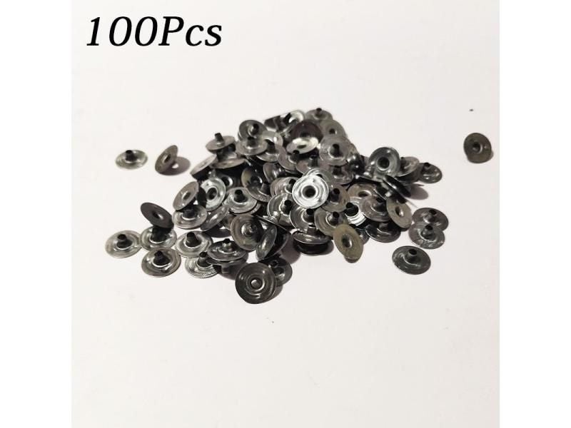 100Pcs/lot Craft DIY Metal Candle Wick Sustainers Carry Holders Tabs Tool Carousel 2