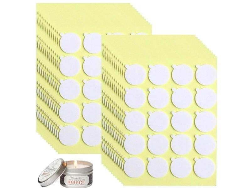 240PCS Candle Wick Stickers Heat Resistance Double-Sided Stickers With The Carousel 1