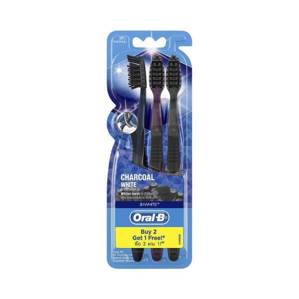 Oral-B Cross Action Charcoal Toothbrush - 3 Pack Carousel 1