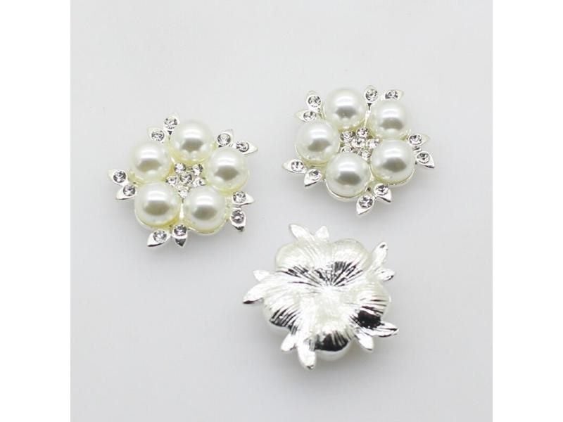 Metal Alloy Buttons 10pcs Lot 23mm Sewing Handwork Rhinestone Decoration Silver Carousel 1