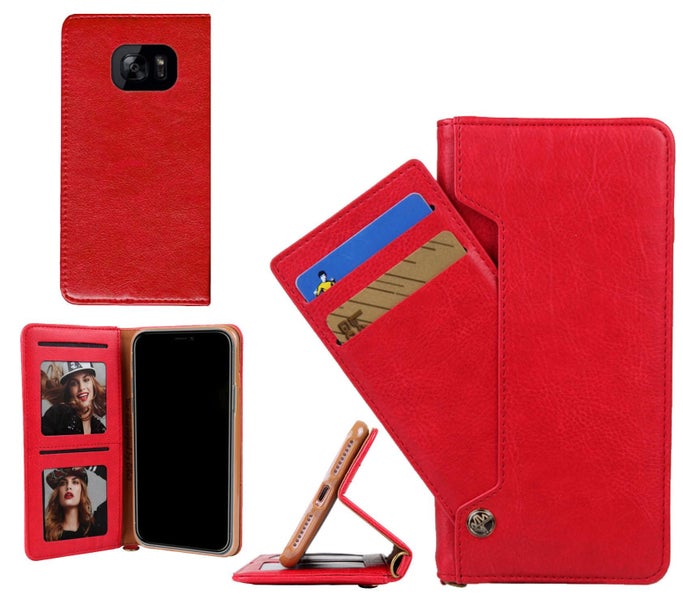 Galaxy S7 edge slim leather wallet case 6 cards 2 ID magnet Carousel 1
